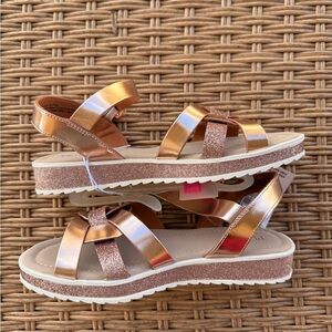 Metallic Strappy Sandals